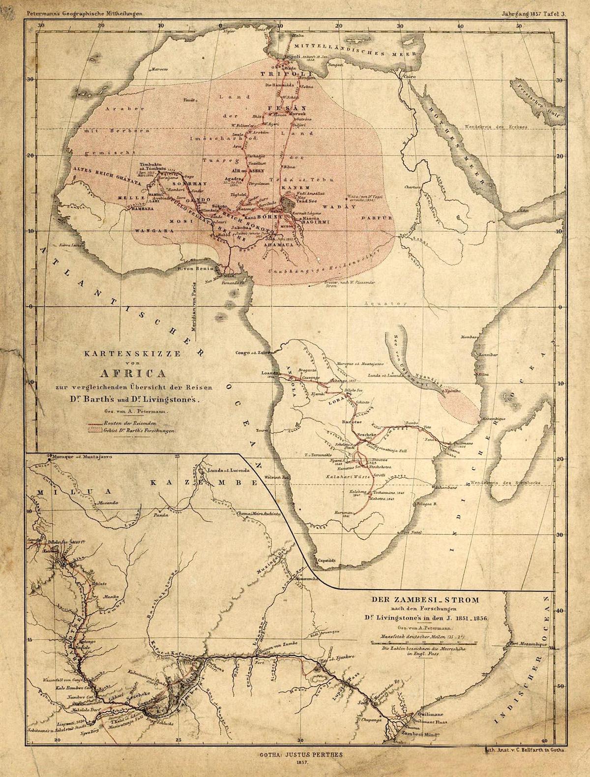 Mapa Africa 1850 - Safari Park